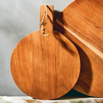 Socorro Small Round Acacia Wood Chopping And Serving Board