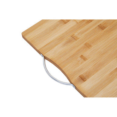 Aleki Natural Bamboo Extra Large Chopping Board with Aluminium Handle