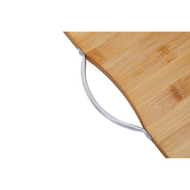 Aleki Natural Bamboo Large Chopping Board with Aluminium Handle