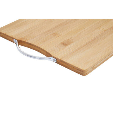 Aleki Natural Bamboo Large Chopping Board with Aluminium Handle