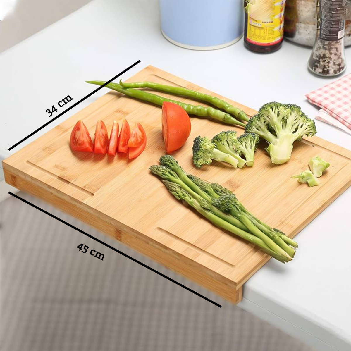 Aleki Rectangular Bamboo Chopping And Serving Board