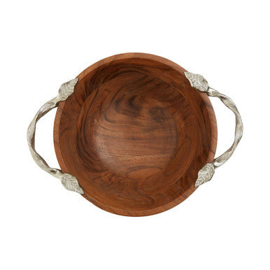 Vine  Acacia Wood Large Round Bowl