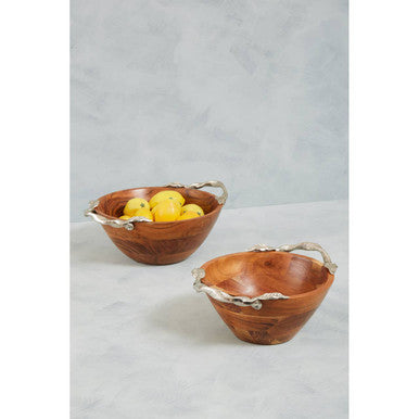Vine  Acacia Wood Medium Round Bowl