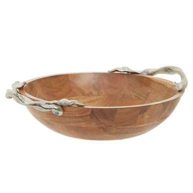 Vine Acacia Wood Round Bowl