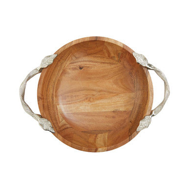 Vine Acacia Wood Round Bowl