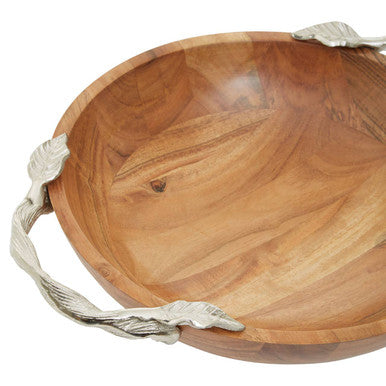 Vine Acacia Wood Round Bowl