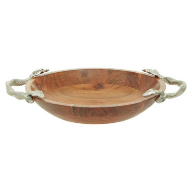 Vine Acacia Wood Serving Bowl