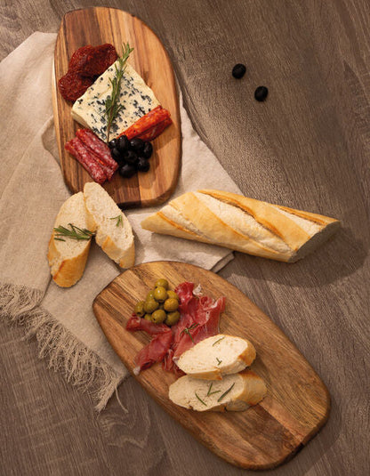 Kora Acacia Set Of 2 Serving And Chopping Board