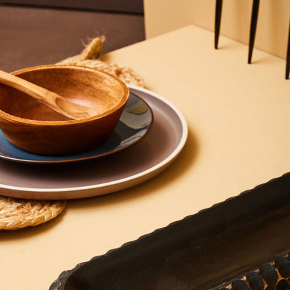 Kora Small Round Bowl In Acacia Wood