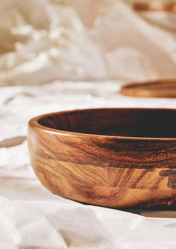 Rosi Round Sheesham Wood Salad Bowl