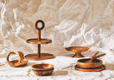 Rosi Large Round Sheesham Wood Salad Bowl