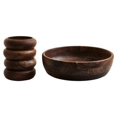 Rosi Five Piece Sheesham Wood Salad Bowl Set