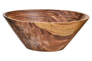 Rosi Large Round Sheesham Wood Tapered Salad Bowl