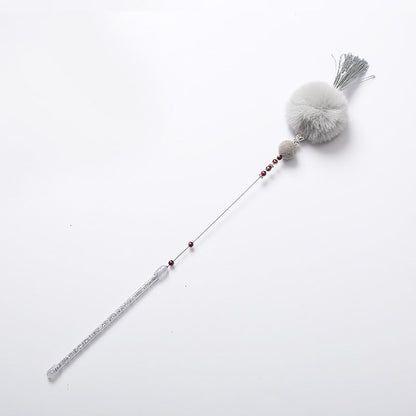Colorful beaded cat stick