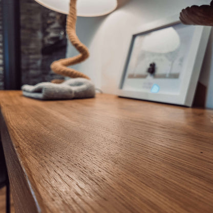 LARIA Oak Entryway Console / Wooden Hall Console