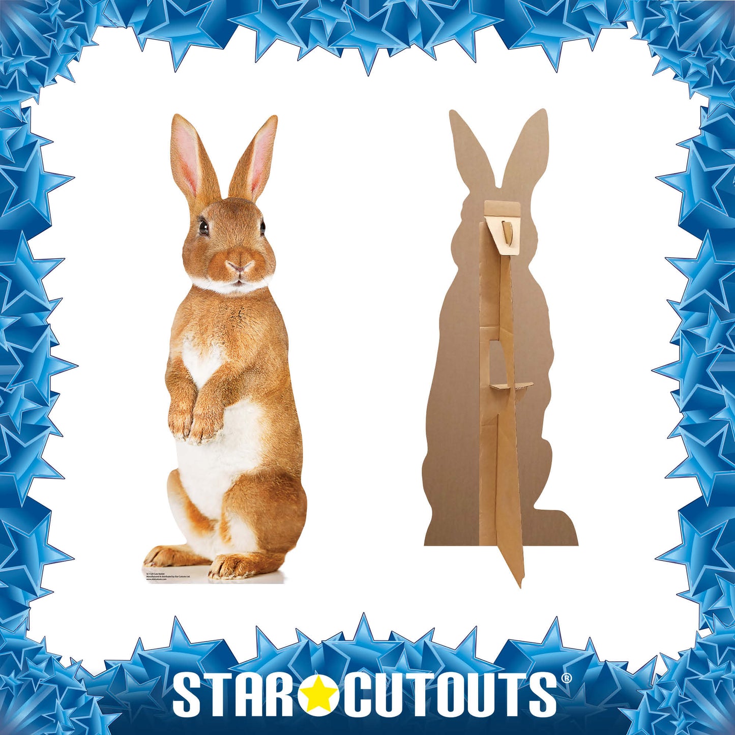 SC1120 Cute Rabbit Cardboard Cut Out Height 90cm