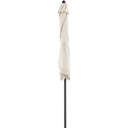 Doppler Jack Parasol 250 cm in Natural – Round Parasol for Balcony and Patio – Folding Umbrella – Balcony Parasol – Crank Umbrella – Garden Umbrella with Crank Function