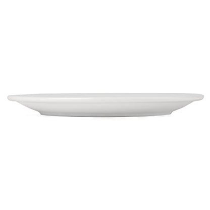 Athena Hotelware Narrow Rimmed Plates in White Porcelain - Super Vitrified Durable Glaze - Oven