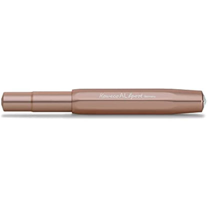 Kaweco AL SPORT Fountain Pen Rosé Gold I Premium Fountain Pen for Ink Cartridges I Exclusive Fountain Pen 13 cm I Nib: M (Medium)