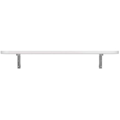 aleawol Wall Mounted Table Folding Desk 60x40 cm Large Laptop Drop-Leaf Wall Work PC Computer Desk with Brackets for Space Saving Writing Dining (White)