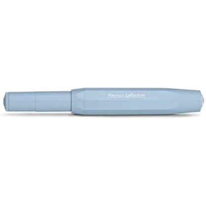 Kaweco Sport Fountain Pen Mellow Blue I Premium Fountain Pen for Ink Cartridges with Steel Nib I Nib: B (Broad)