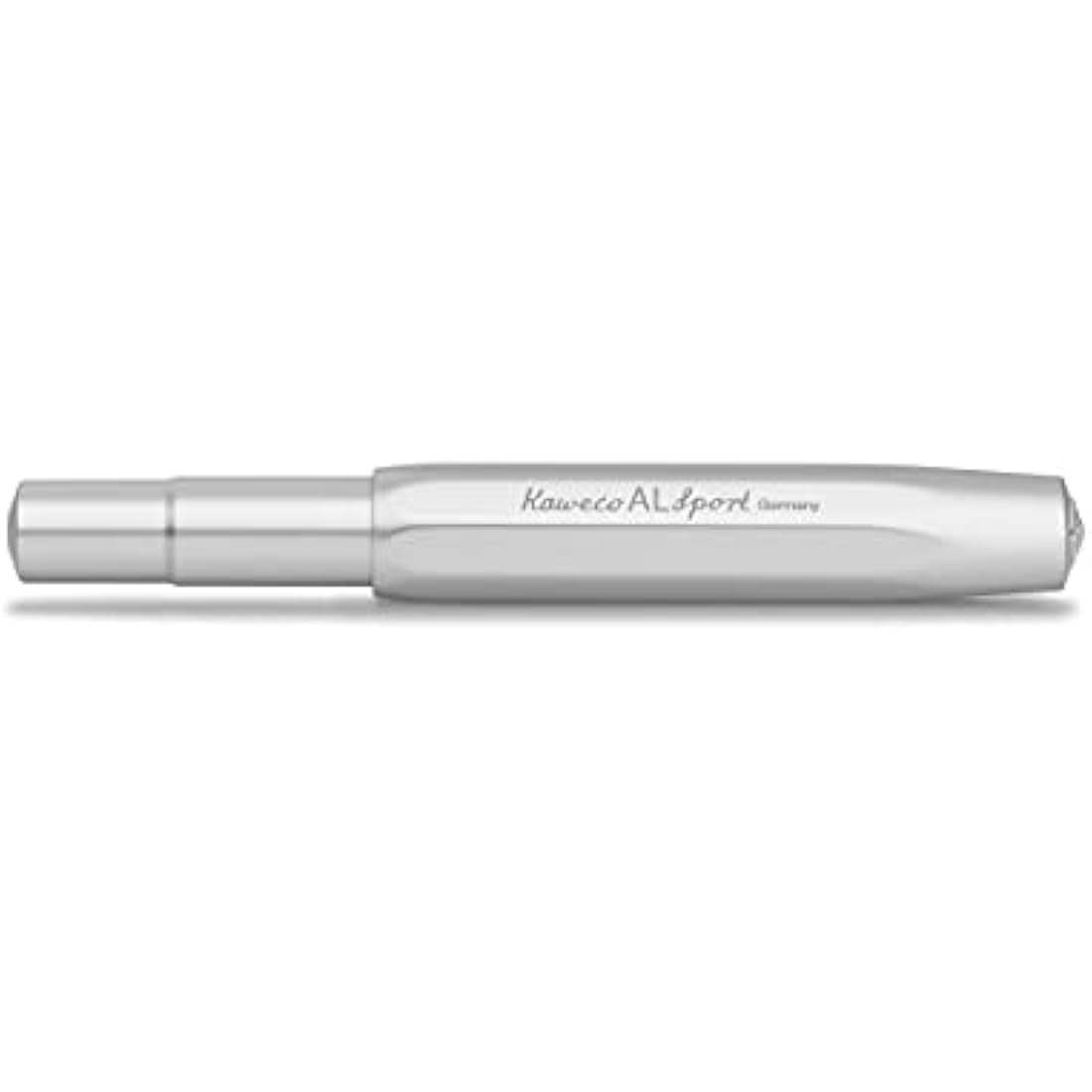 Kaweco AL SPORT Fountain Pen Silver I Premium Fountain Pen for Ink Cartridges I Exclusive Fountain Pen 13 cm I Nib: B (Broad)