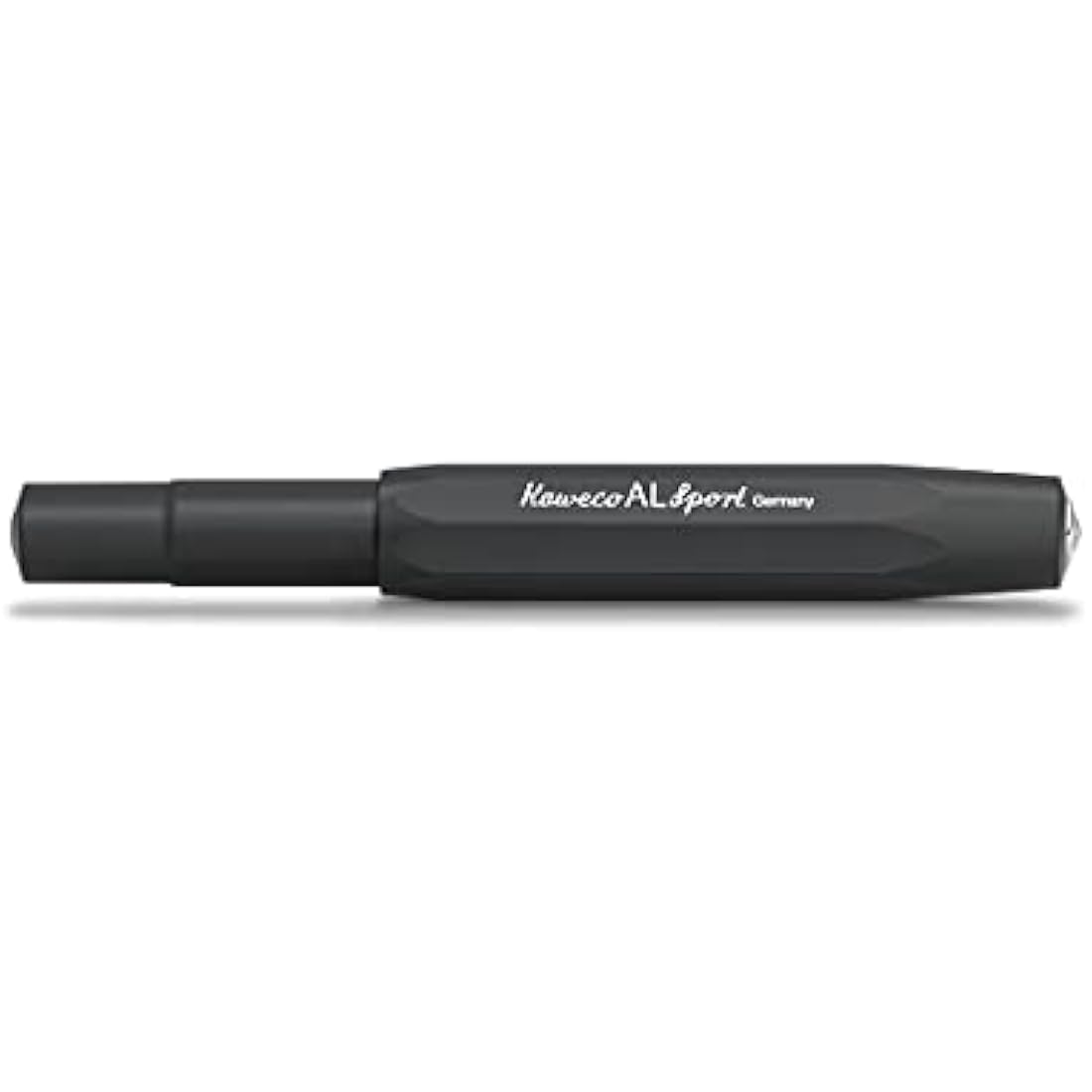 Kaweco AL SPORT Fountain Pen Black I Premium Fountain Pen for Ink Cartridges I Exclusive Fountain Pen 13 cm I Nib: EF (Extra Fine)