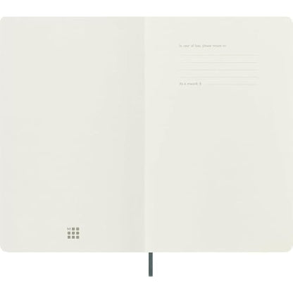 Moleskine Precious & Ethical Notebook, with Gift Box, Vegan Soft Cover Python-Effect, Elastic Closure, Large Format 13x21 cm, Colour Green