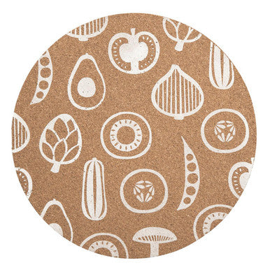 Besa Set Of Four Cork Round Placemats
