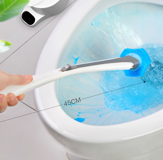 Premium Disposable Toilet Brush Set | Hygienic Deep-Clean System with Replaceable Heads