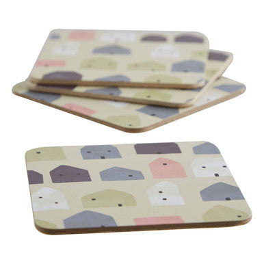 Calcot 4Pc Square Wild Cottage Coasters