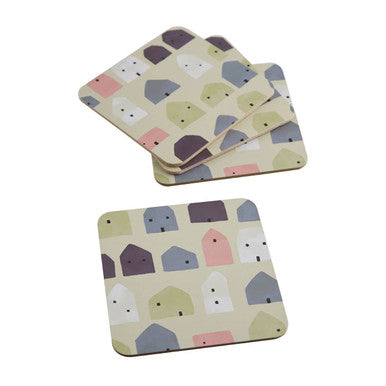 Calcot 4Pc Square Wild Cottage Coasters