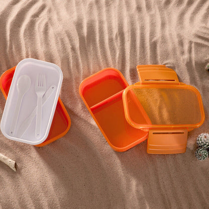 Grub Tub Orange 2 Tier Lunch Box