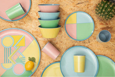Mimo Set Of 4 Melamine Dinner Plates