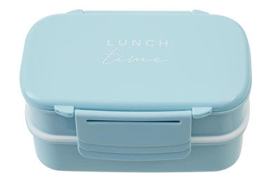 Grub Tub Light Blue Lunch Box With Cutlery