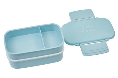 Grub Tub Light Blue Lunch Box With Cutlery