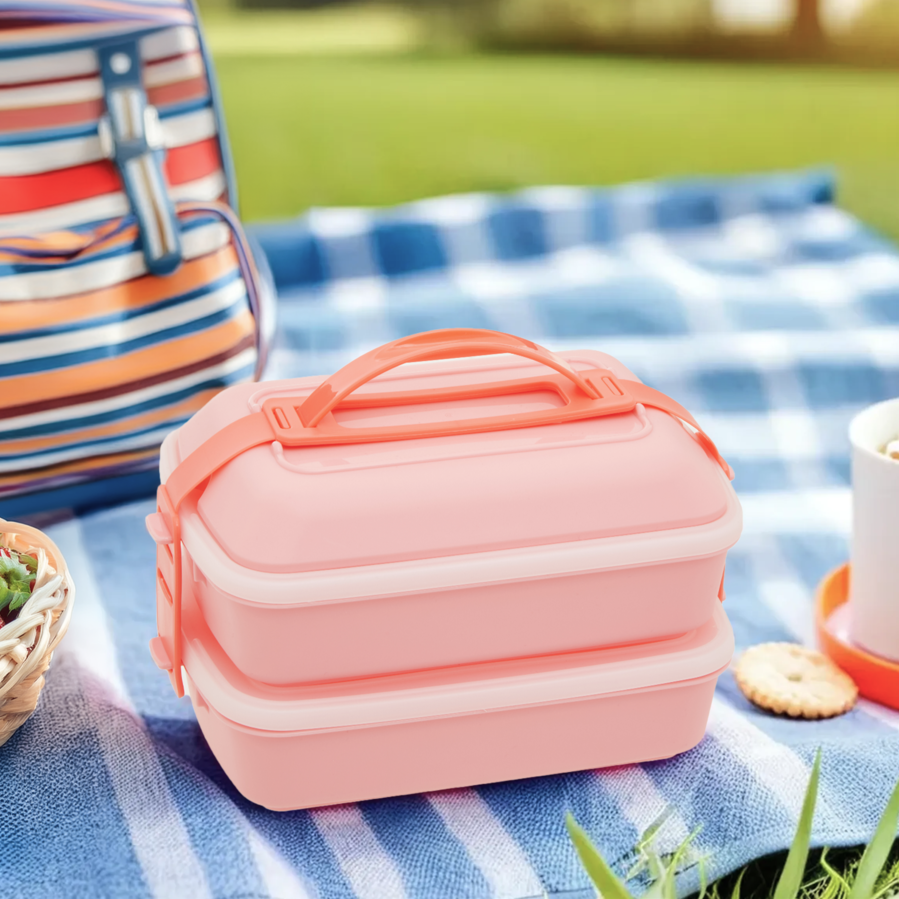 Pink Lunch Box with Cutlery | Grub Tub
