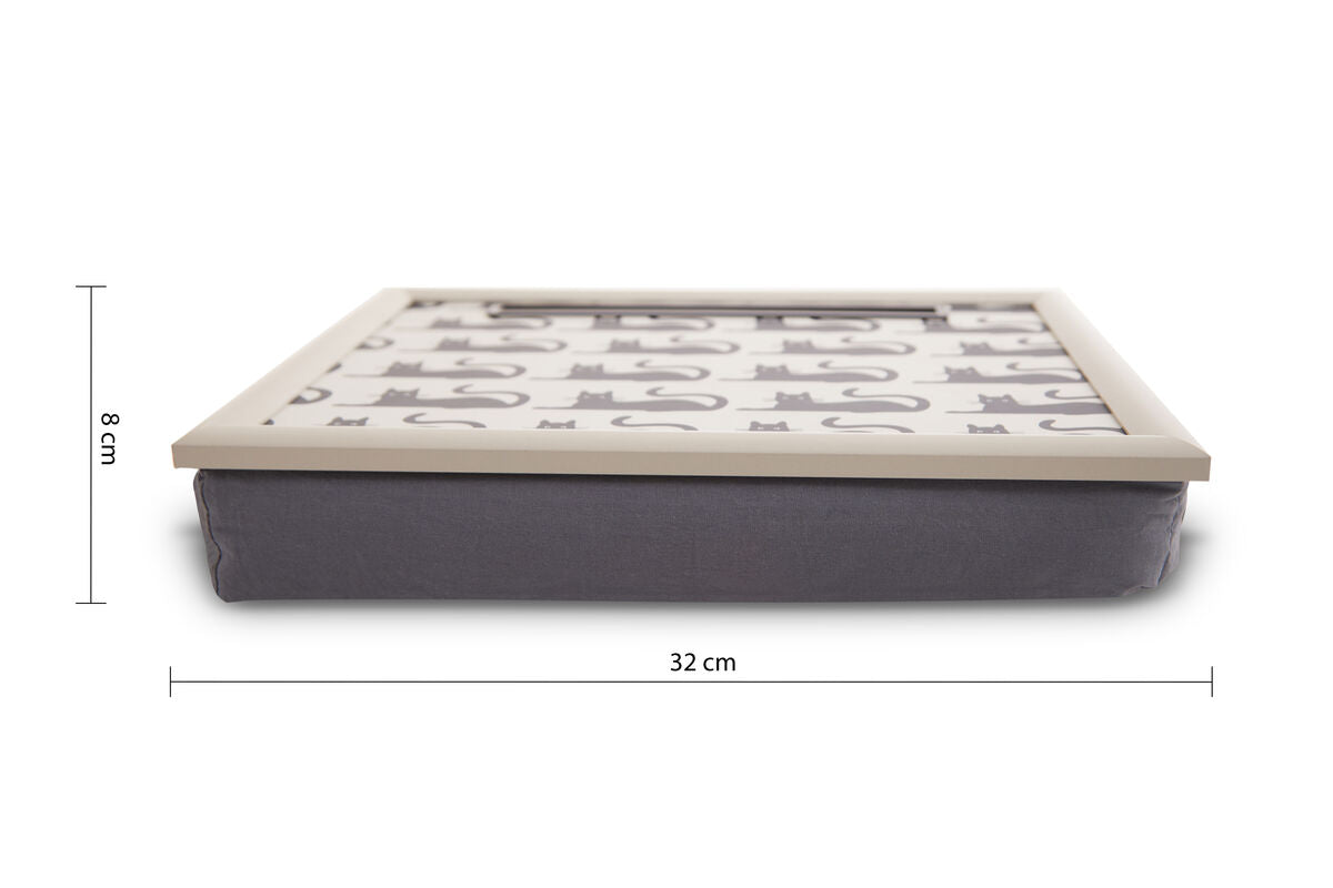 Portada Black Cat Lap Tray With Ipad Holder