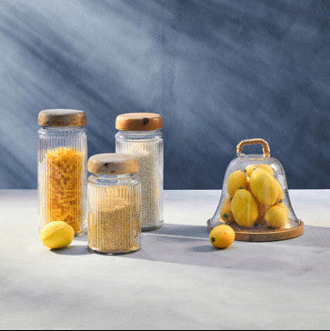 Garner Glass Storage Jar with Mango Wood Lid 2000ml