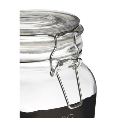 Grocer 900ml Glass Storage Jar with Clip Top Lid