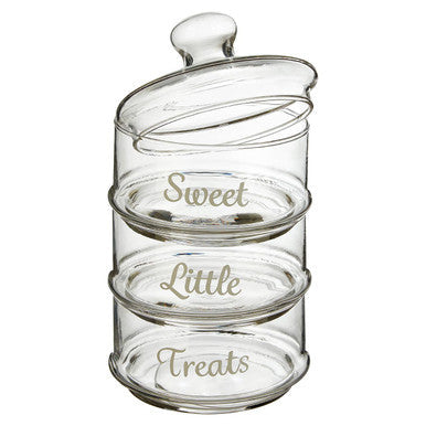 Olivia Stackable 3 Tier Glass Storage Jar