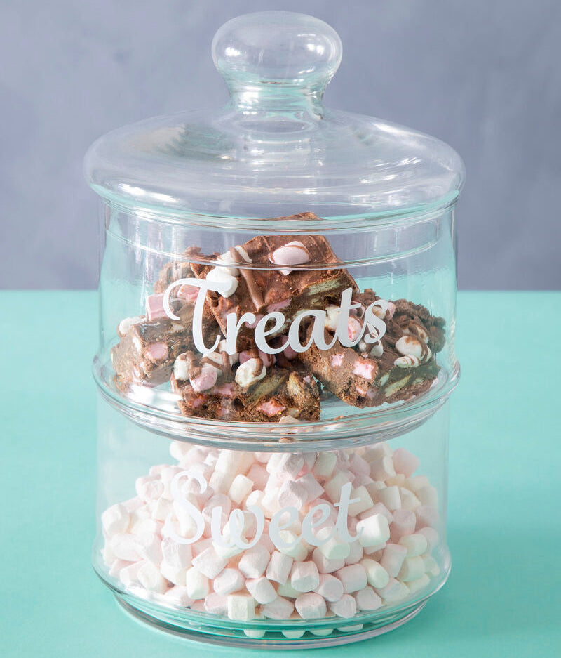 Olivia Stackable 2 Tier Glass Storage Jar