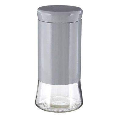 Luca Grey Steel and Glass Storage Jar - 1500ml
