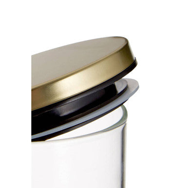 Freska Glass Storage Jar with Gold Lid 1300ml
