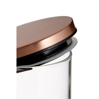 Freska Glass Storage Jar with Rose Gold Lid  950ml