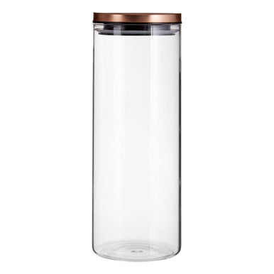 Freska Glass Storage Jar with Rose Gold Lid  1600ml