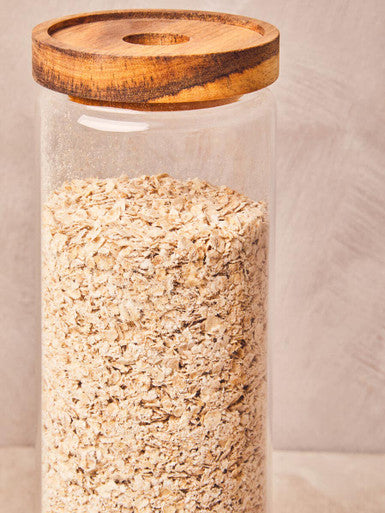 Freska Glass Jar with Acacia Wood Lid 1600ml