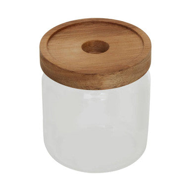 Freska Glass Storage Jar with Acacia Wood Lid 700ml