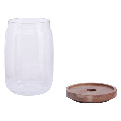 Glass Storage Jar with Acacia Lid 1260 Ml | Tromso