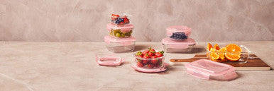 Freska 320Ml Square Glass Container